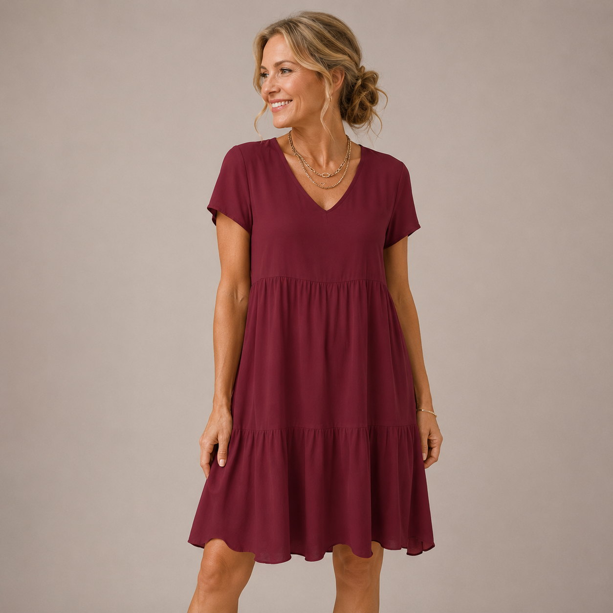Eloria Flow Dress | Luchtig comfort dat mooi valt