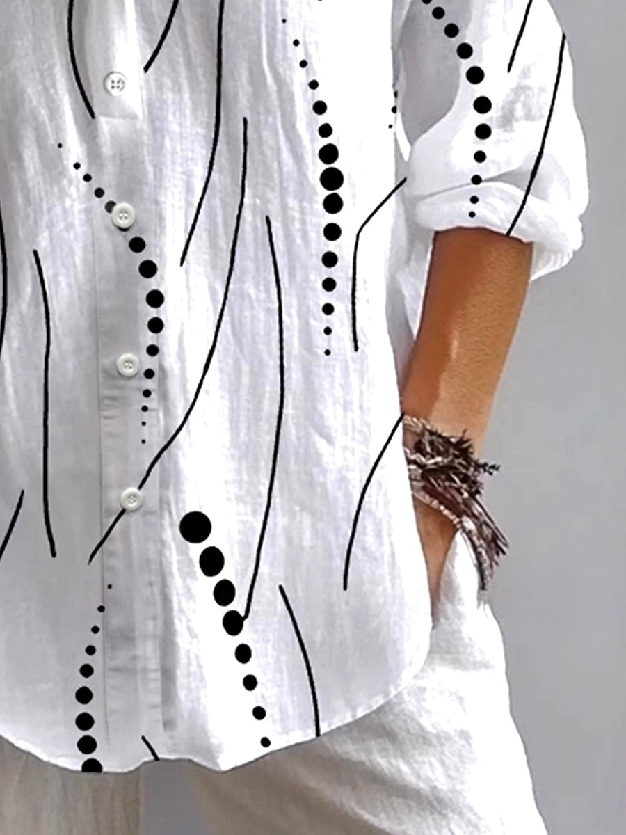 Liselot Artistieke Blouse — Grafisch & Luchtig