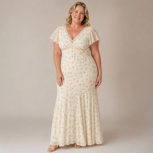 Lentine Maxi Jurk — Bloemenprint & Romantische Elegantie