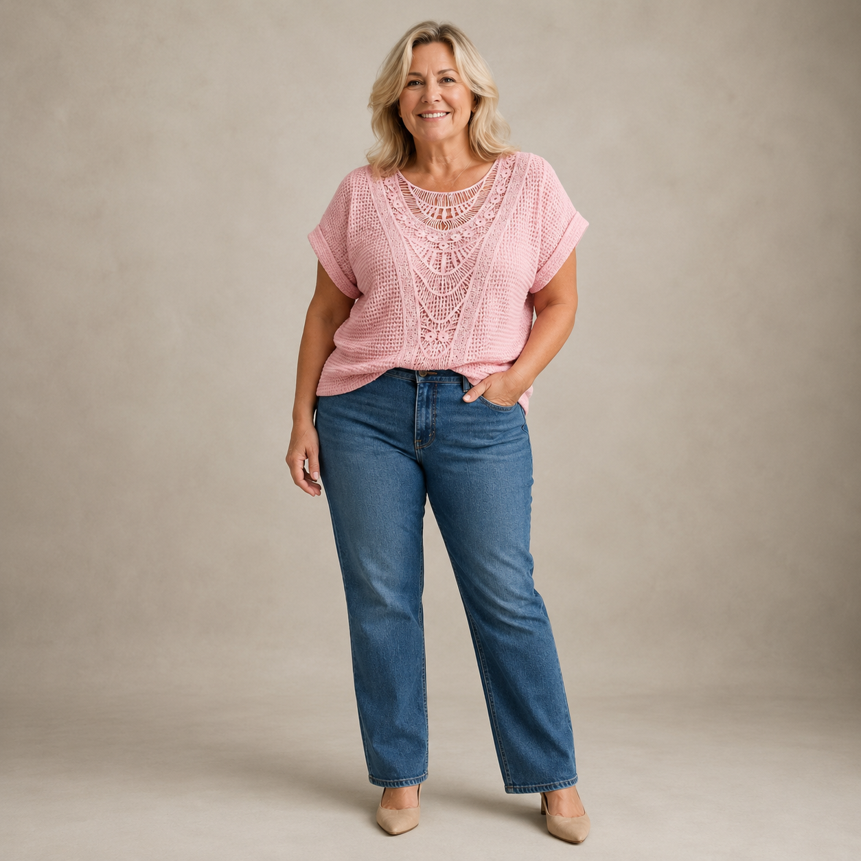 Isabeau Kant Top — Luchtige Elegantie & Verfijnde Details
