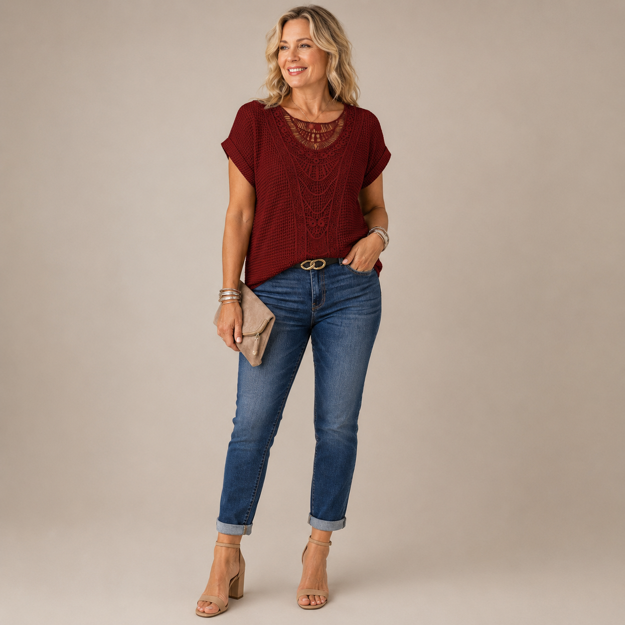 Isabeau Kant Top — Luchtige Elegantie & Verfijnde Details