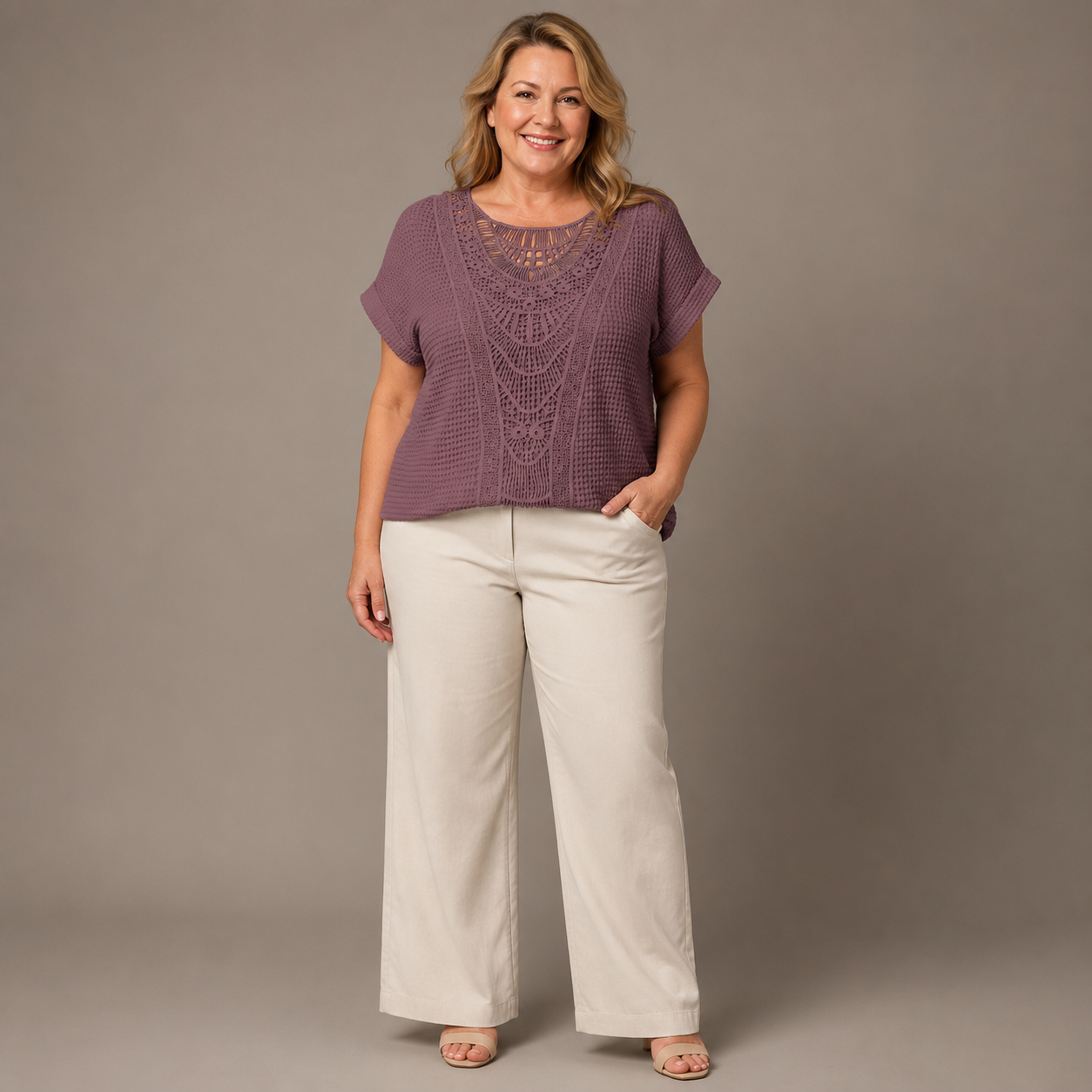Isabeau Kant Top — Luchtige Elegantie & Verfijnde Details