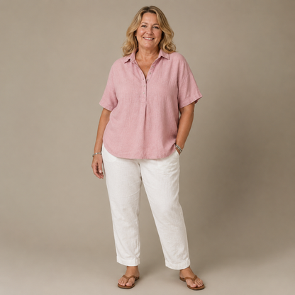 Céleste Polo Top — Casual Comfort & Verzorgde Uitstraling