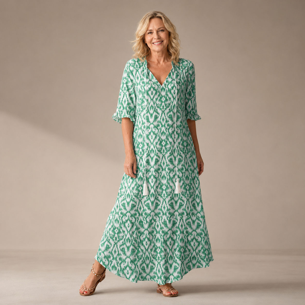 Margaux Flow Jurk — Bloemenprint & Zachte Vrouwelijkheid