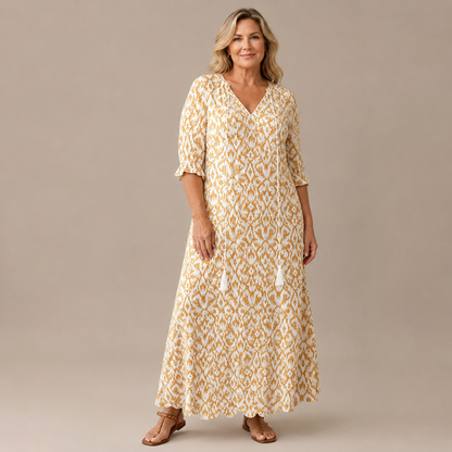Margaux Flow Jurk — Bloemenprint & Zachte Vrouwelijkheid