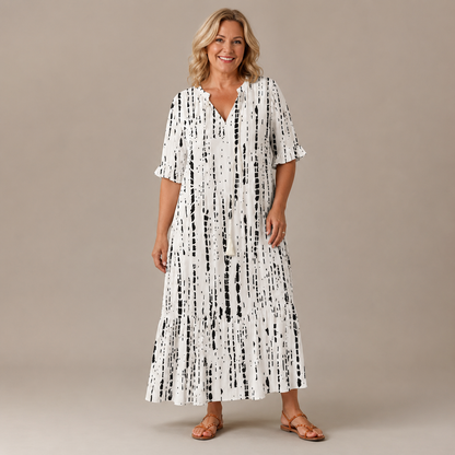 Margaux Flow Jurk — Bloemenprint & Zachte Vrouwelijkheid