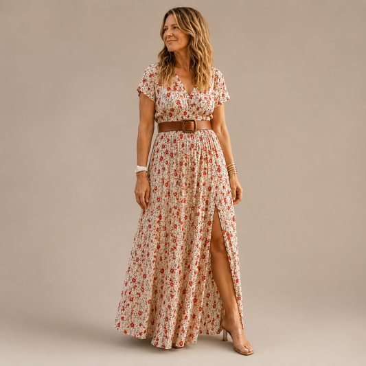 Floriane Flow Jurk | Luchtige Elegantie