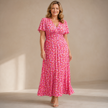 Soleil Maxi Jurk — Bloemenprint & Zomerse Elegantie