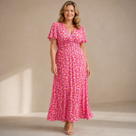 Soleil Maxi Jurk — Bloemenprint & Zomerse Elegantie