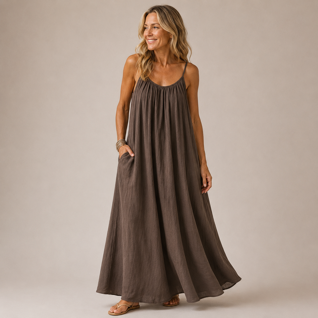 Aurelia Flow Maxi Dress | Luchtige elegantie zonder moeite
