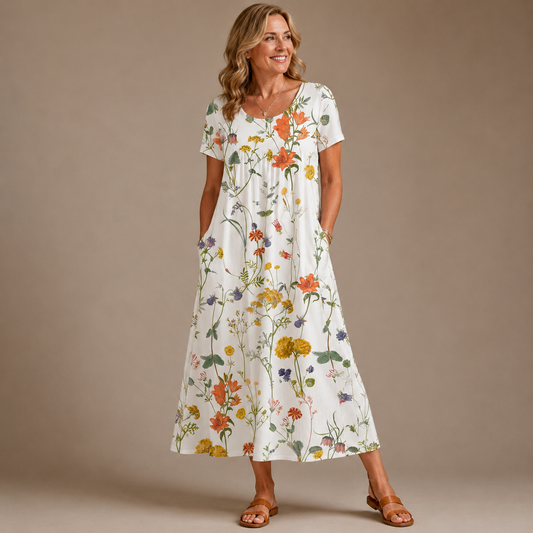 Lina Bloemenjurk - Luchtige jurk met bloemenprint