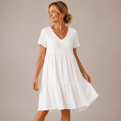 Eloria Flow Dress | Luchtig comfort dat mooi valt