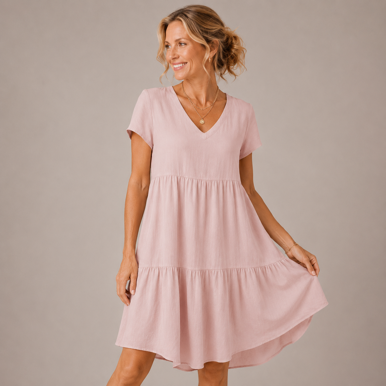 Eloria Flow Dress | Luchtig comfort dat mooi valt