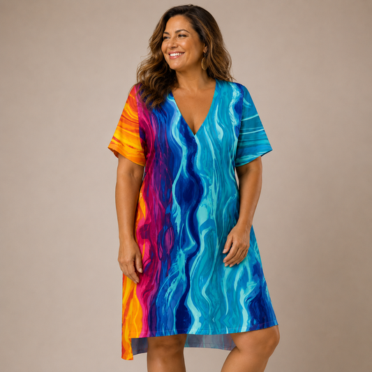 Solenne Art Dress | Comfort met een creatieve uitstraling