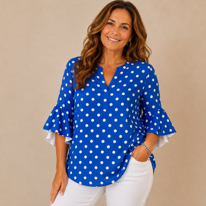 Eveline Dot Blouse | Luchtige elegantie voor elke dag