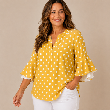 Eveline Dot Blouse | Luchtige elegantie voor elke dag