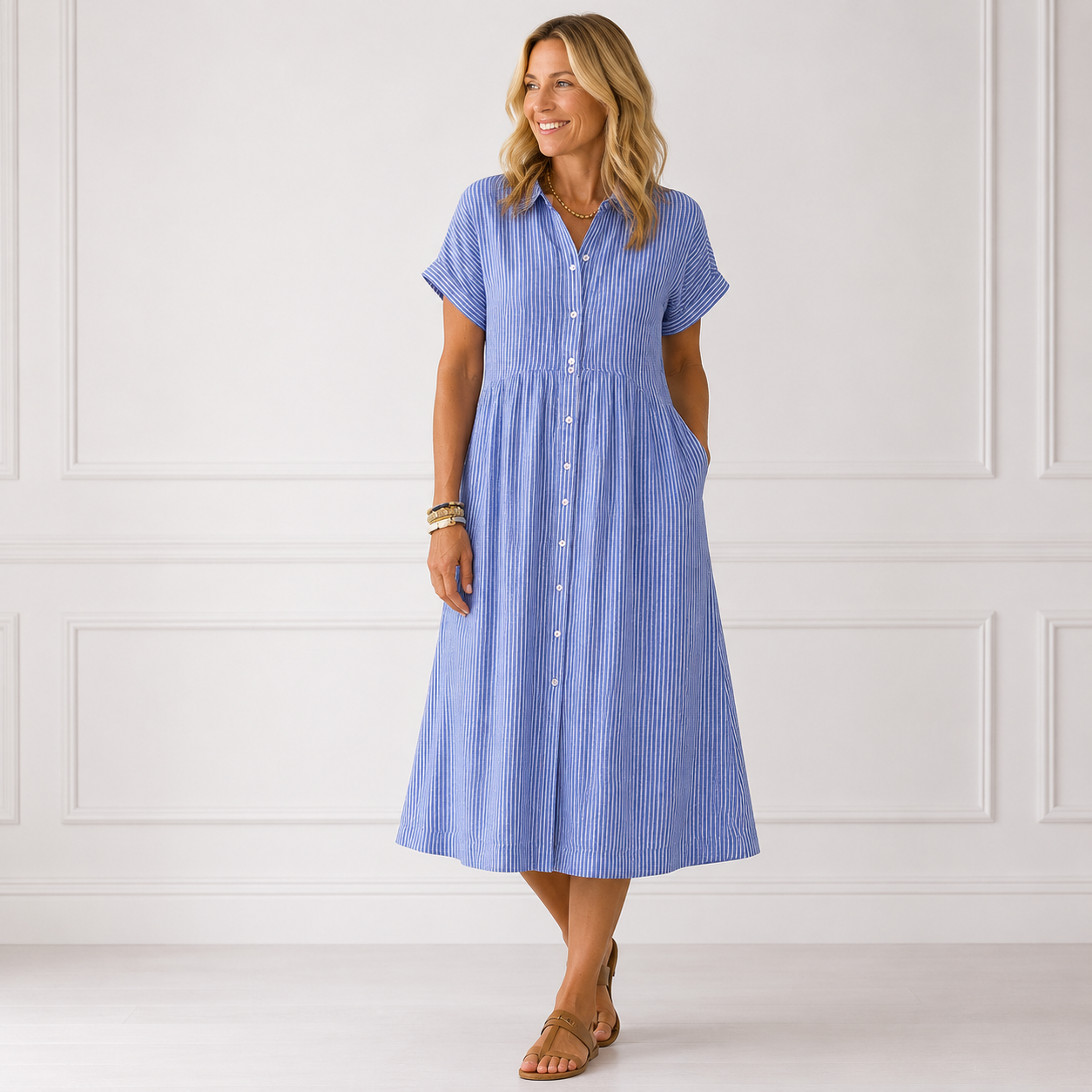 Soléa Stripe Dress | Luchtig comfort voor zonnige dagen