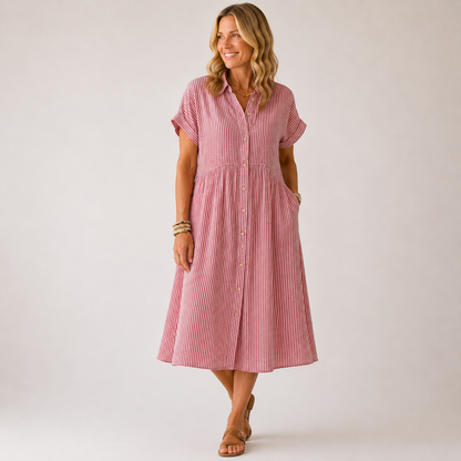Soléa Stripe Dress | Luchtig comfort voor zonnige dagen