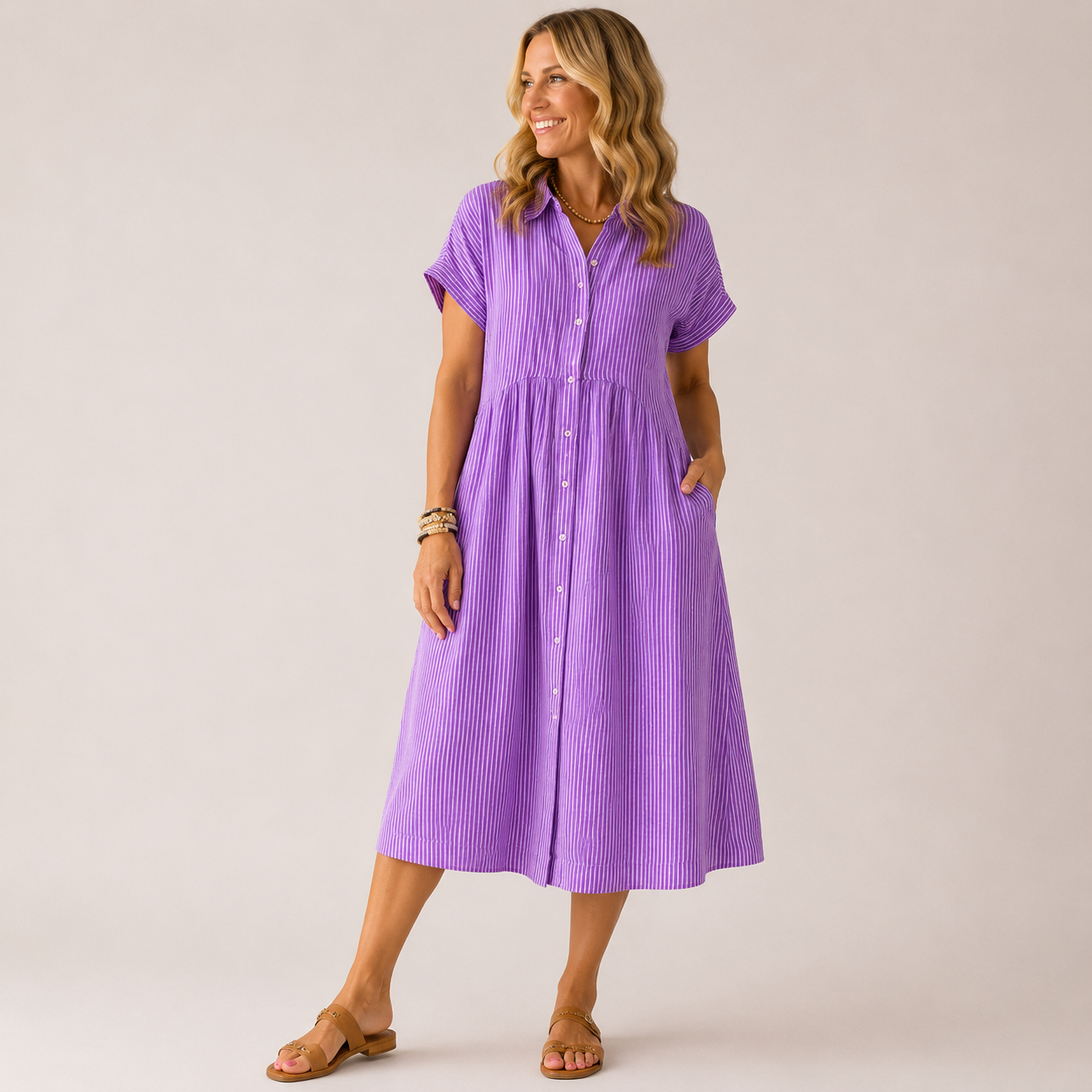 Soléa Stripe Dress | Luchtig comfort voor zonnige dagen