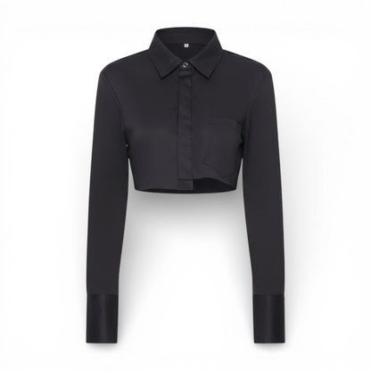 Noé Blouse - Kort, stijlvol, editorial vibe.