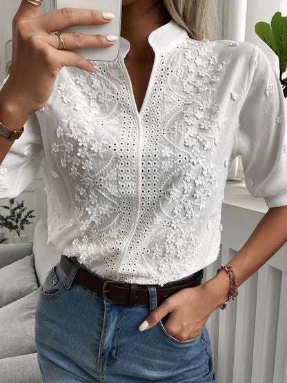 Velune Lace Blouse - Elegante blouse met details