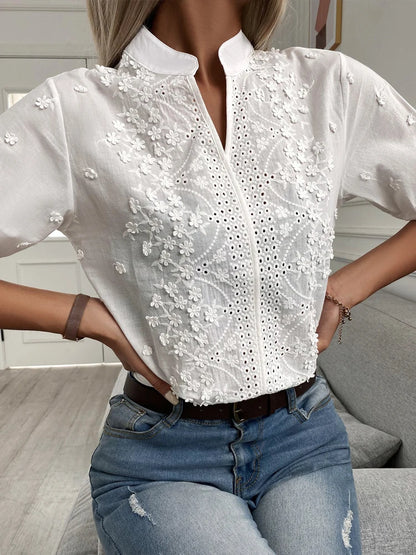 Velune Lace Blouse - Elegante blouse met details