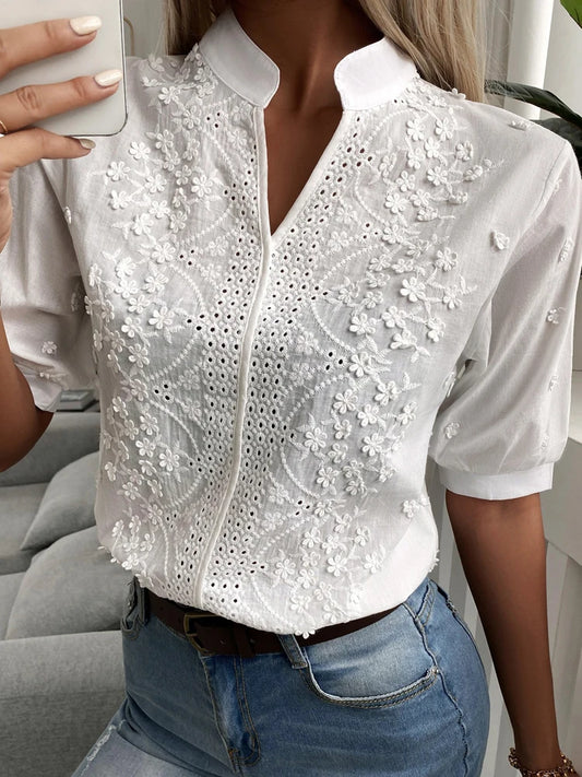 Velune Lace Blouse - Elegante blouse met details