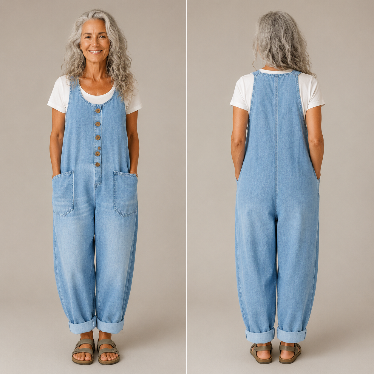 Lova Denim Jumpsuit - tekent niet af