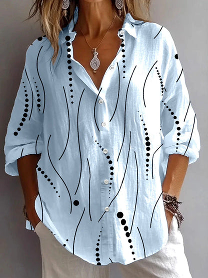 Liselot Artistieke Blouse — Grafisch & Luchtig