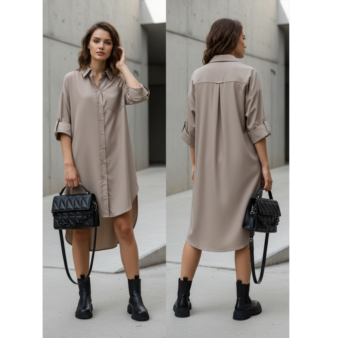 Monroe Shirt Dress - Valt los, oogt krachtig