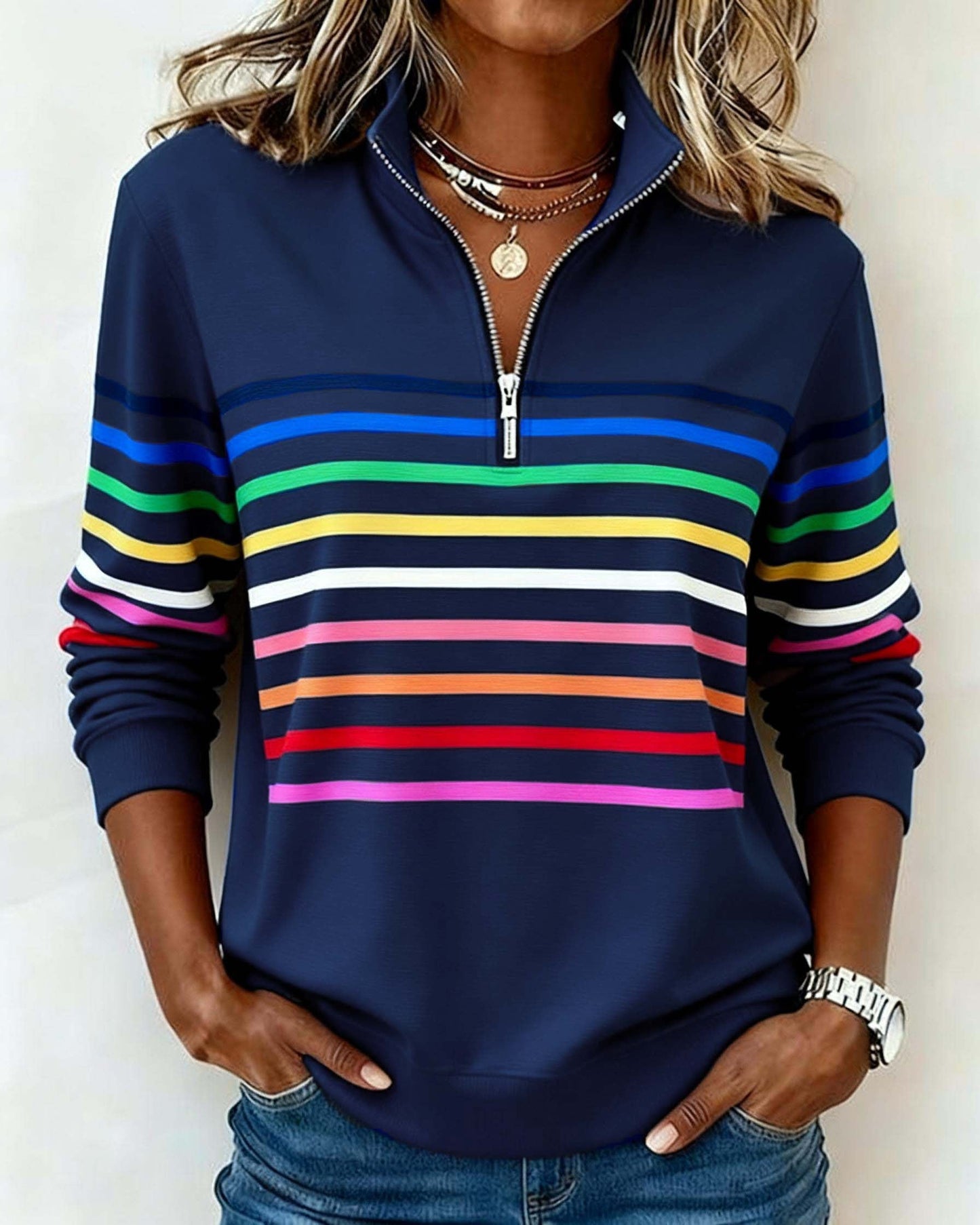Renova Stripe Sweater - zacht en moeiteloos te dragen