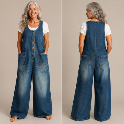 Lova Denim Jumpsuit - tekent niet af