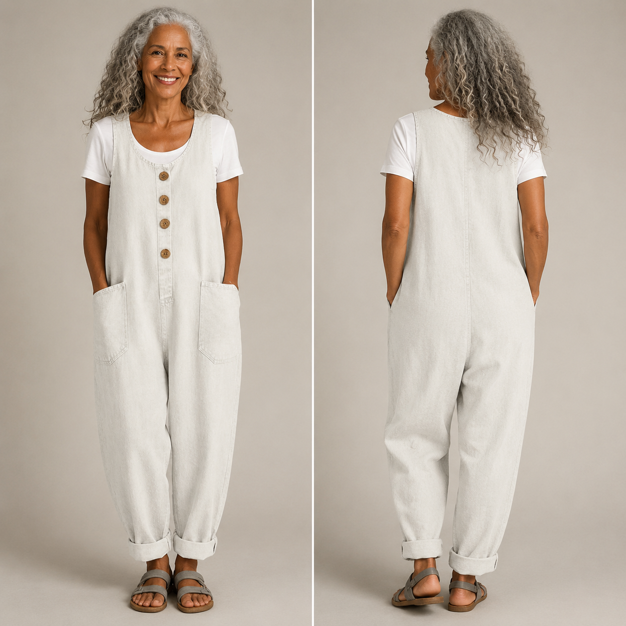 Lova Denim Jumpsuit - tekent niet af